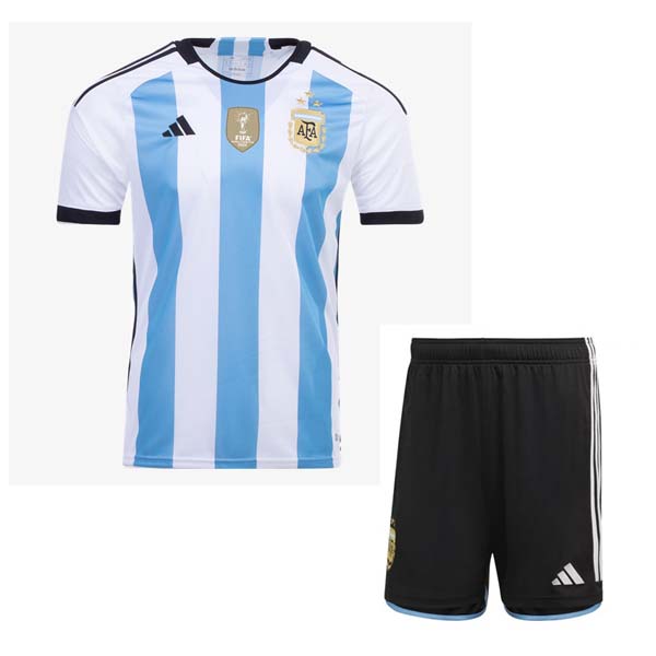 3 Estrellas Camiseta Argentina Primera Equipación Niño 2022